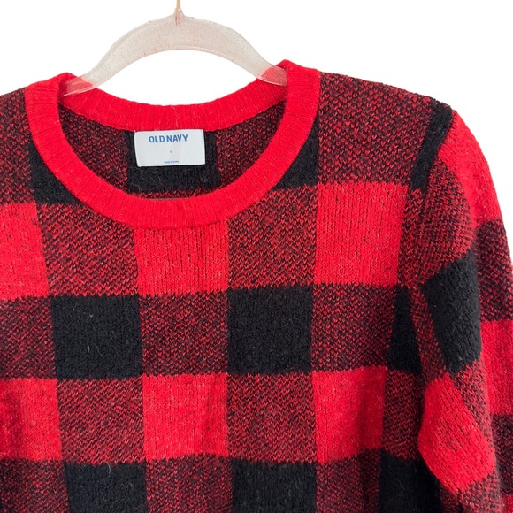 Old Navy Buffalo Knit Plaid Sweater Christmas - Picture 2 of 7